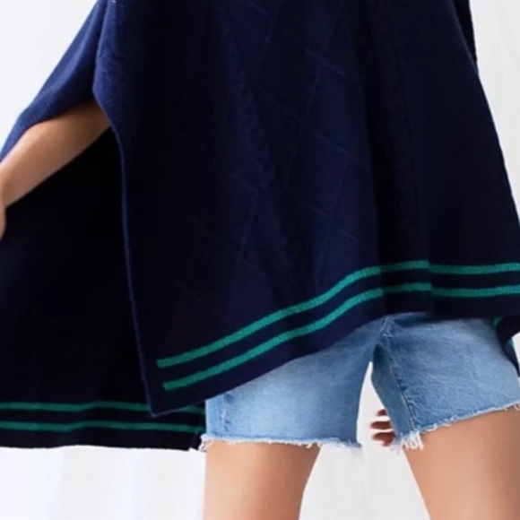 Free People Harbour Stripe Cable Poncho NWT - OS - Picture 6 of 12